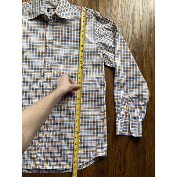 Paul & Shark Yachting Shirt Long Sleeve Button Up Plaid Sz Medium Made In Italy - Picture 6 of 11